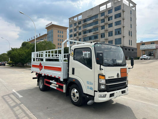 Used Sinotruk 140HP Gas Cylinder Transport Truck for Sale rear side view