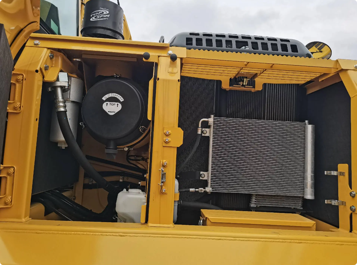 Used Komatsu PC240LC-8 Excavator for Sale engine and hydraulic area for sale