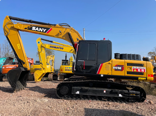 Used Sany SY215C Excavator for Sale front working view for sale