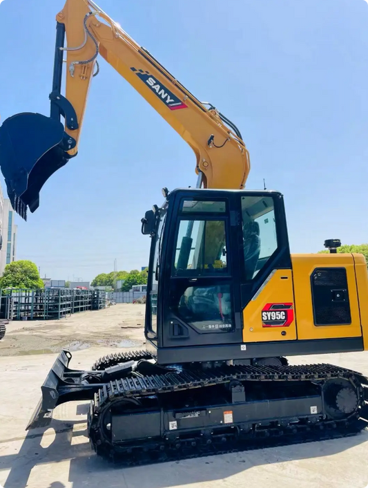 Used Sany SY95C Excavator for Sale front working view for sale