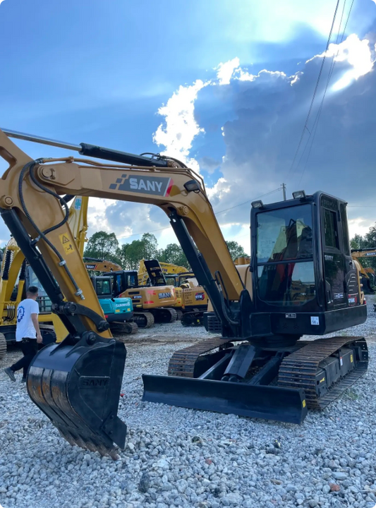 Used Sany SY60C Excavator for Sale front working view for sale