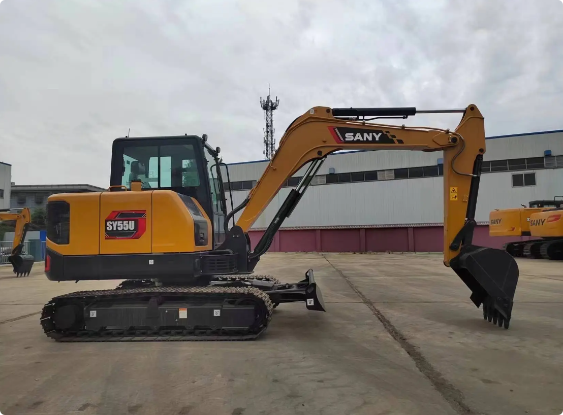 Used Sany 55U Excavator for Sale front working view for sale