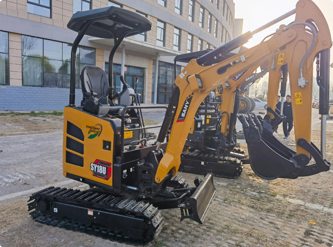 Used Sany SY18U Excavator for Sale front working view for sale