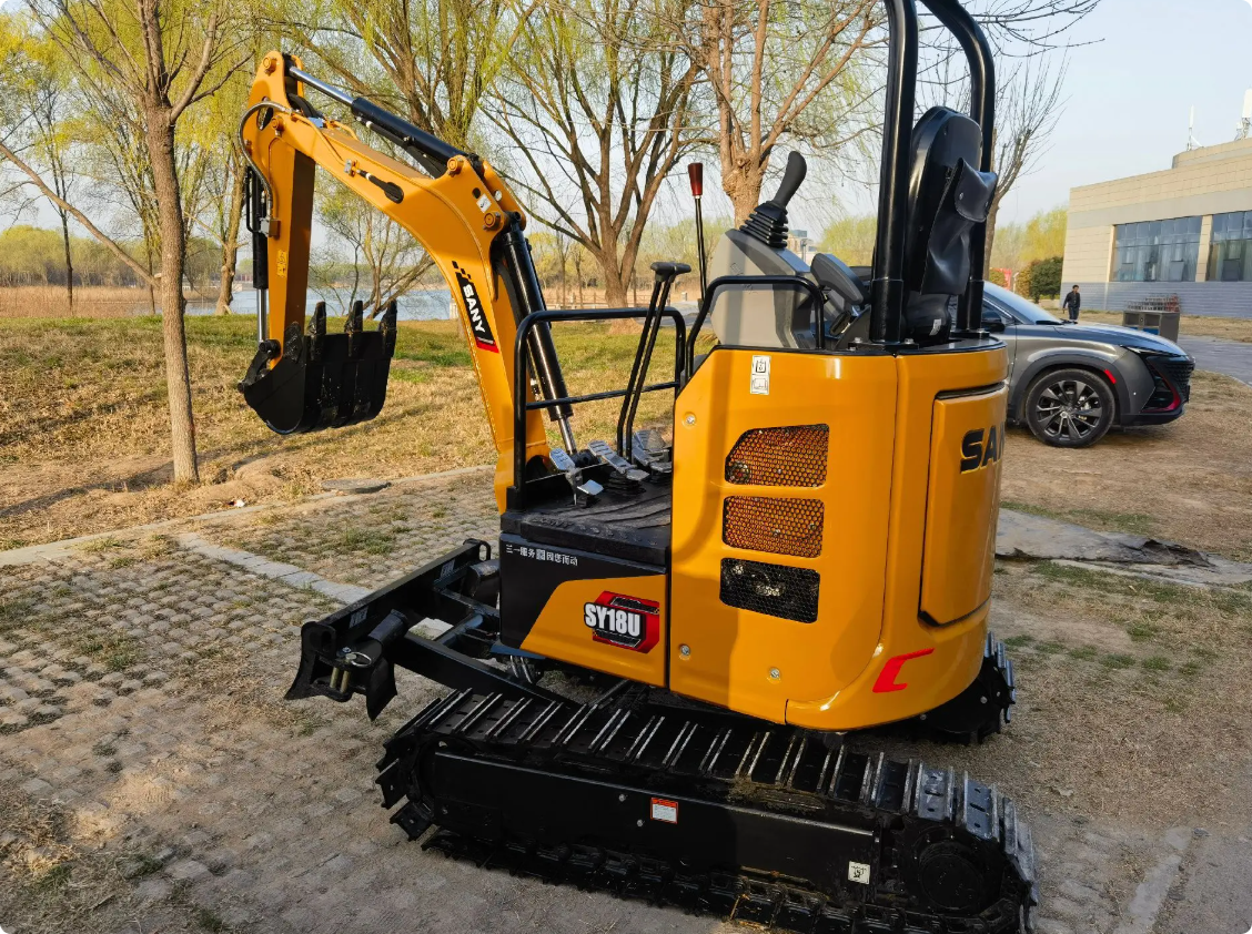 Used Sany SY18U Excavator for Sale rear view for sale