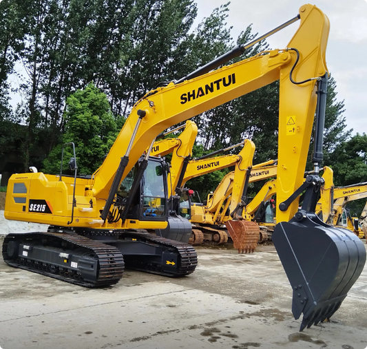 Used Shantui SE215 Excavator for Sale front working view for sale