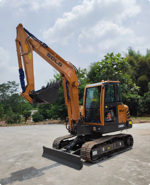 Used Sdlg E660FL Excavator for Sale front working view for sale