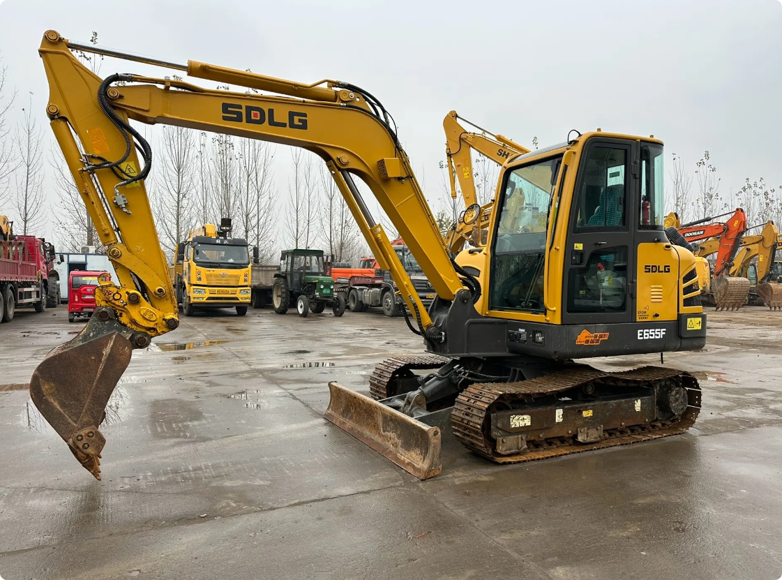 Used Sdlg E655F Excavator for Sale rear view for sale