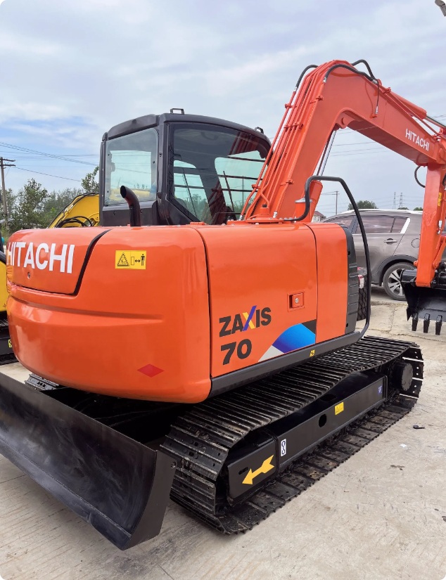 Used Hitachi ZX70 Excavator for Sale engine and hydraulic area for sale