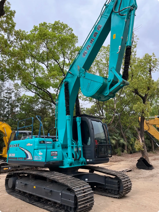 Used Kobelco SK200-8 Excavator for Sale front working view for sale