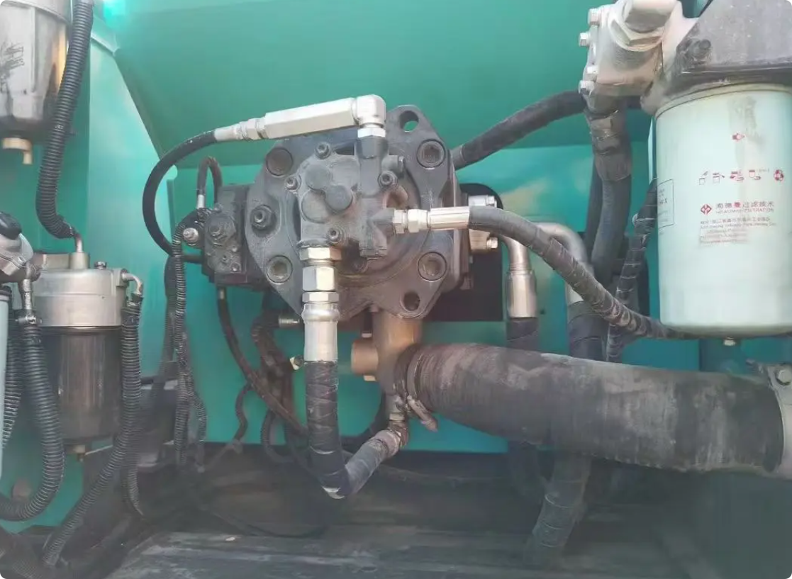 Used Kobelco SK350LC Excavator for Sale engine and hydraulic area for sale