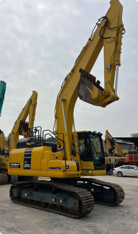 Used Komatsu PC200-11 crawler excavator real inventory view 6