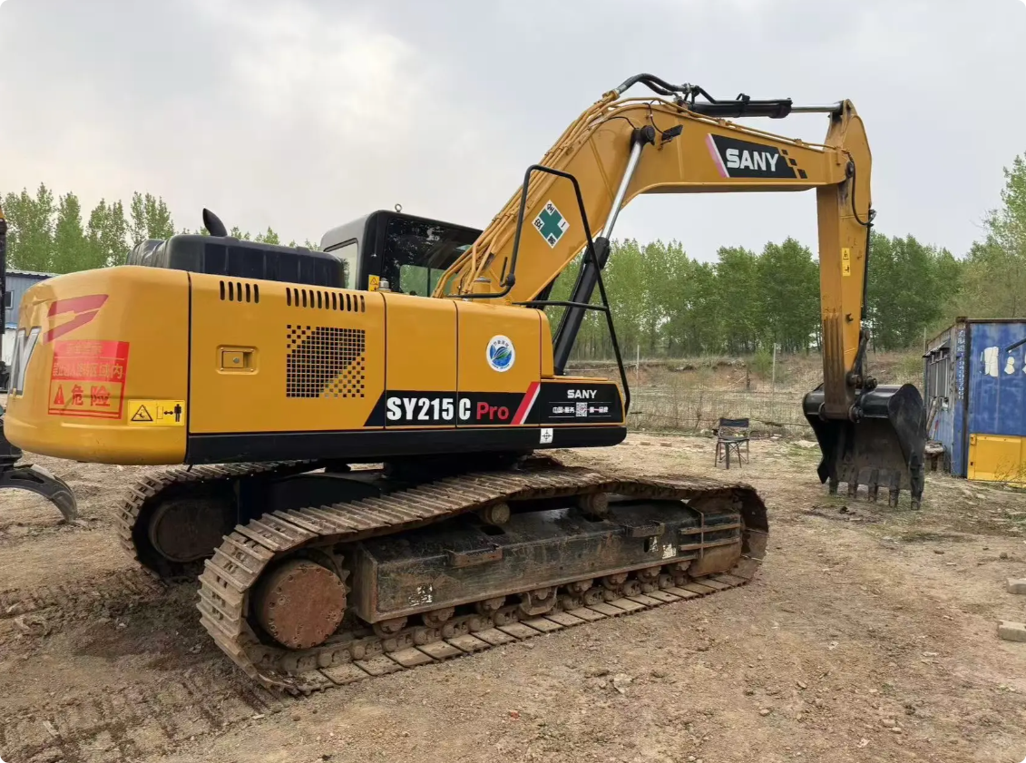 Used SANY SY215C PRO crawler excavator real inventory view 2