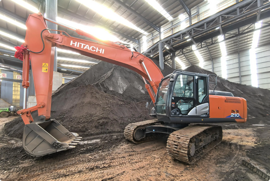 Used HITACHI ZX210-6A crawler excavator real inventory view 2