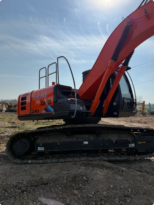 Used HITACHI ZX240-5A crawler excavator real inventory view 3