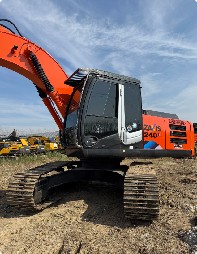Used HITACHI ZX240-5A crawler excavator real inventory view 5