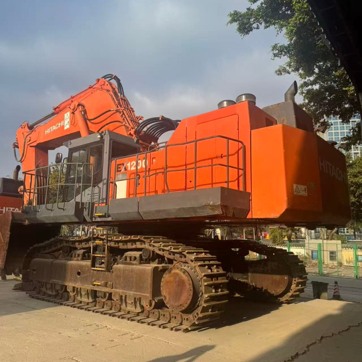 Used HITACHI EX1200 crawler excavator real inventory view 1