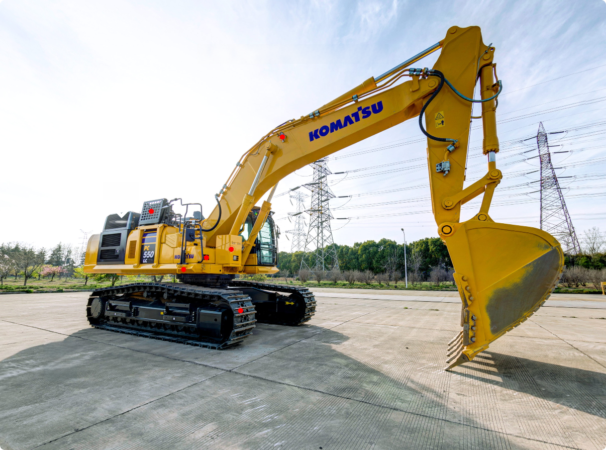 New Komatsu PC550LC-11M0 Excavator for Sale rear side view