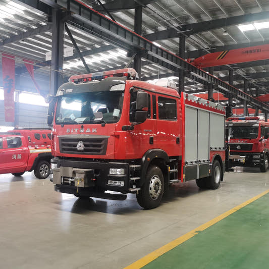 Used Sinotruk 340HP Fire Rescue Truck for Sale side view