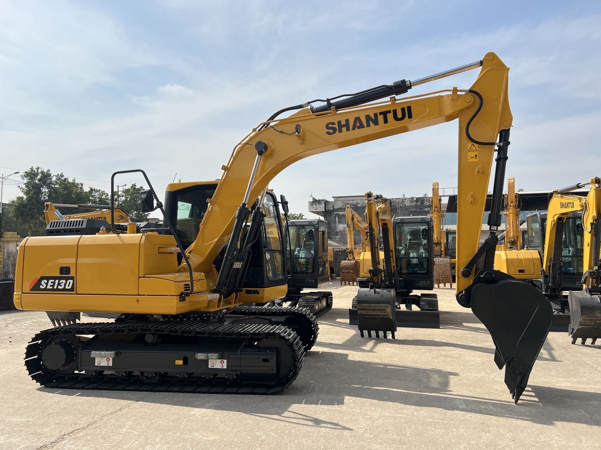 New Shantui SE130 Excavator for Sale - Alternative Stock rear side view