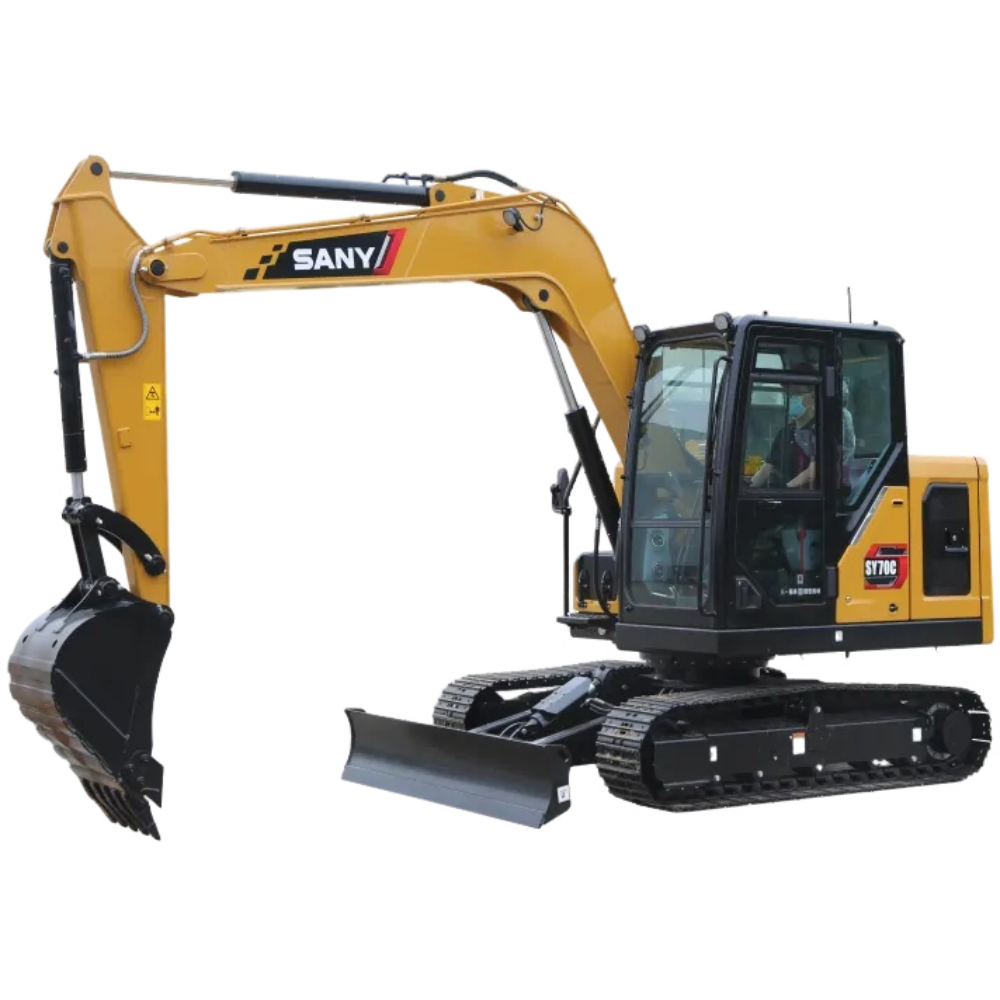 New Sany SY70C Excavator for Sale side view