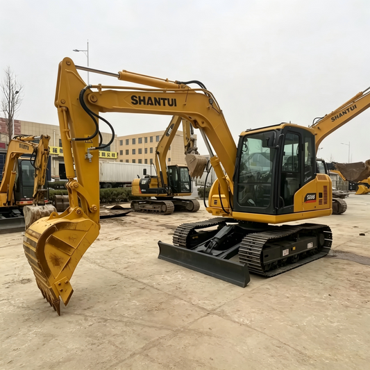 Used Shantui SE85-9 Excavator for Sale side view