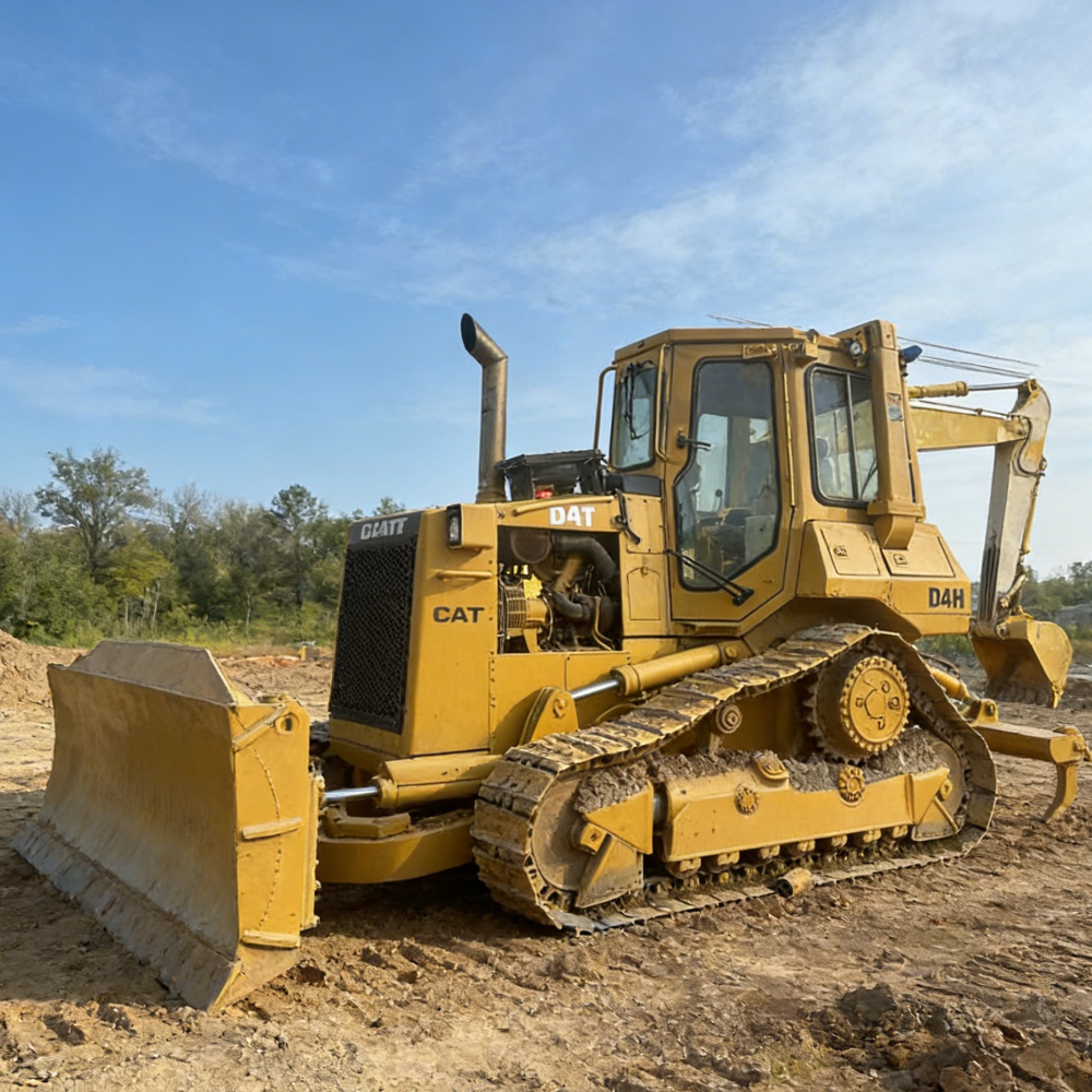 Used Caterpillar D4H Bulldozer for Sale side view