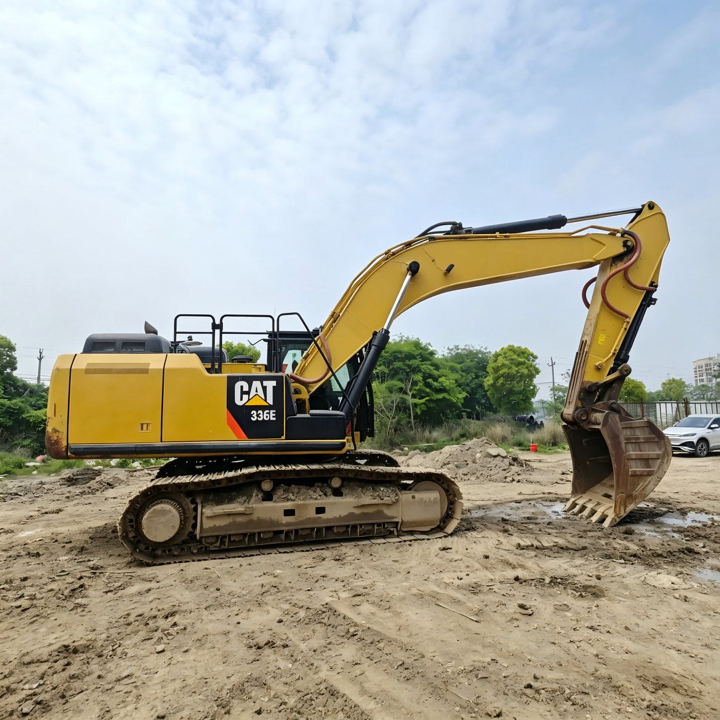 Used Caterpillar 336E Excavator for Sale side view