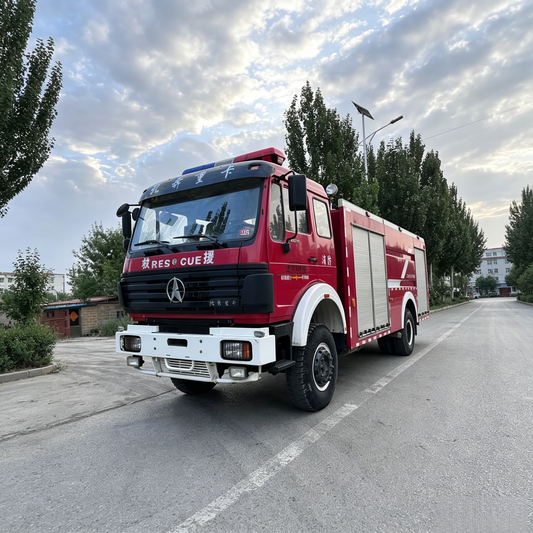 Used Beiben 16000 Water Tank Fire Truck for Sale side view