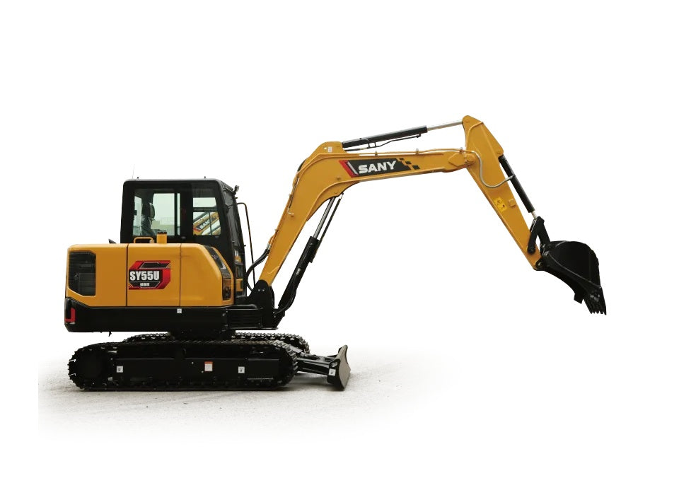 New Sany SY55U Excavator for Sale rear side view