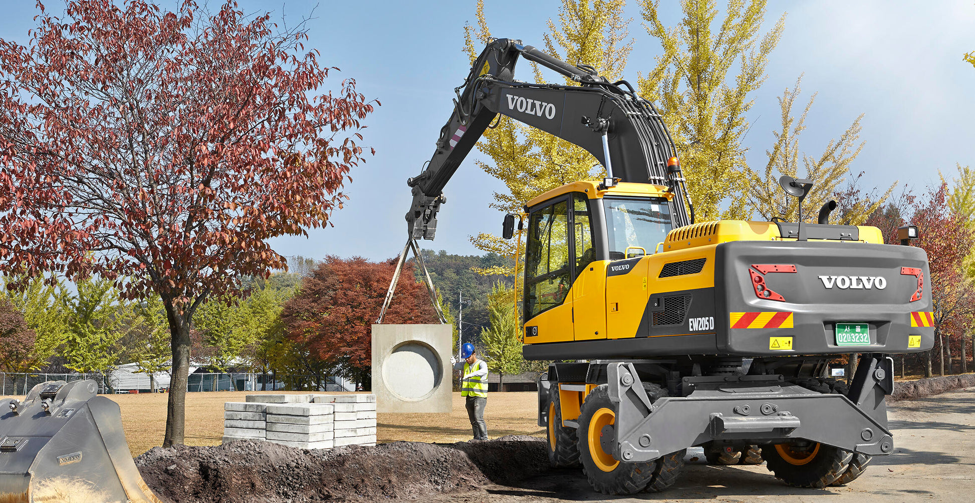 New Volvo EW205D Wheeled Excavator for Sale detail view