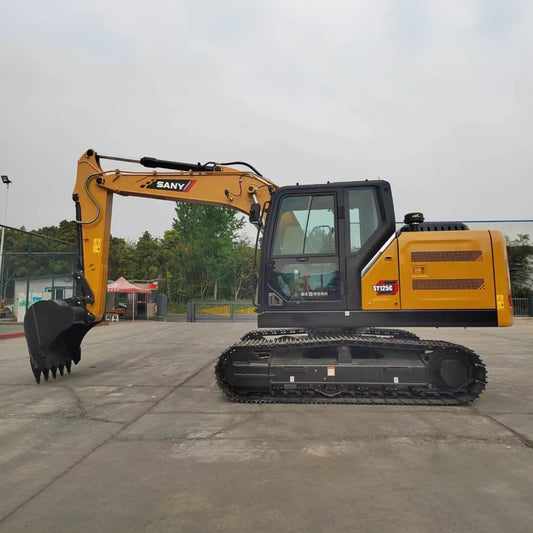 Used Sany SY125C Excavator for Sale side view for sale