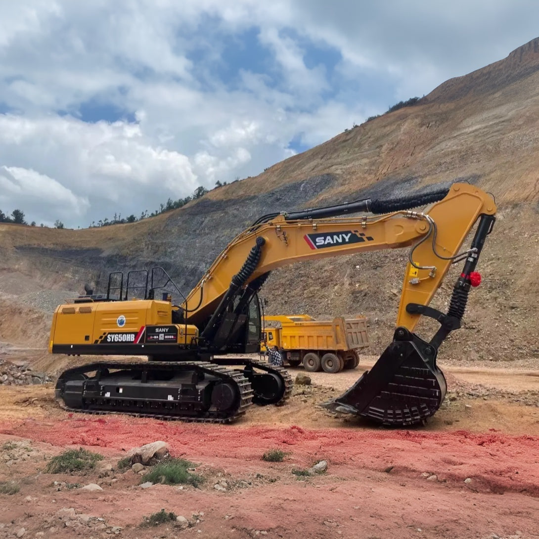Used Sany SY650H Excavator for Sale side view for sale