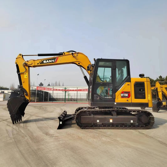 Used Sany SY75C-9 Excavator for Sale side view for sale