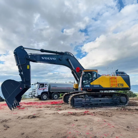 Used Volvo EC750DL Excavator for Sale side view for sale