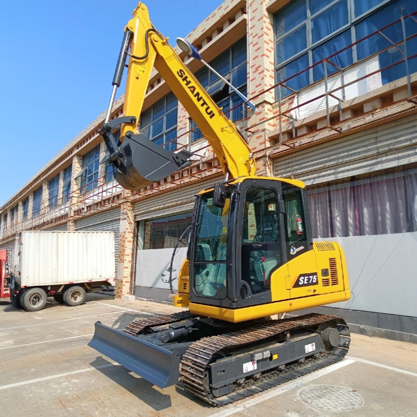 Used Shantui SE75-9 Excavator for Sale side view for sale