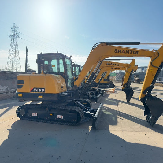 Used Shantui SE60-10W Excavator for Sale side view for sale
