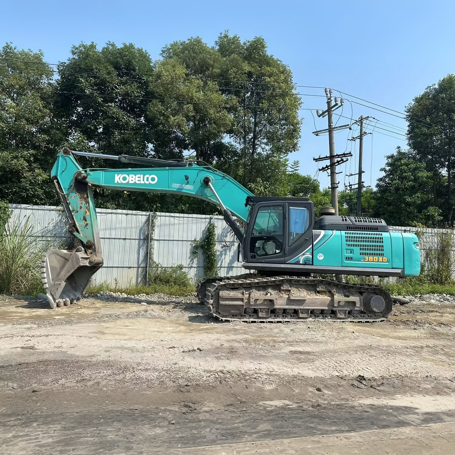 Used Kobelco SK380XD Excavator for Sale side view for sale