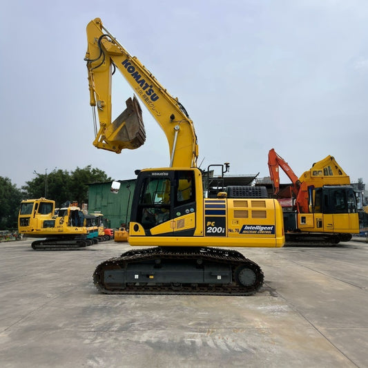 Used Komatsu PC200-11 crawler excavator real inventory view 1
