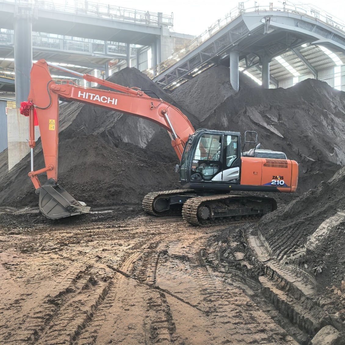 Used HITACHI ZX210-6A crawler excavator real inventory view 1