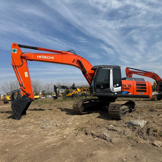 Used HITACHI ZX240-5A crawler excavator real inventory view 1