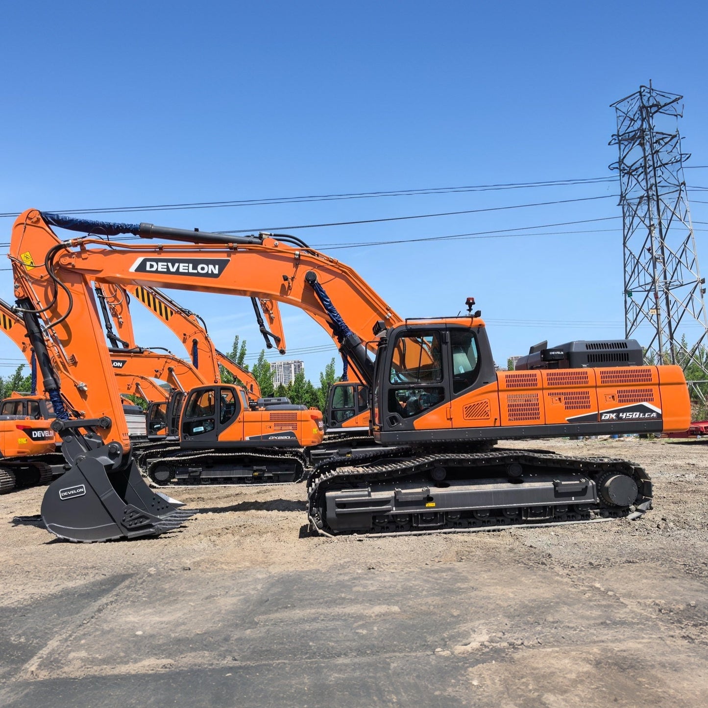 New DEVELON DX450LCA crawler excavator real inventory view 1