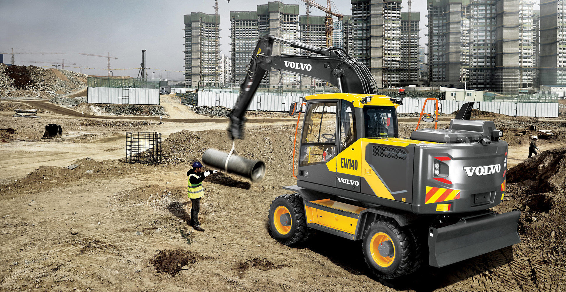 New Volvo EW140 Wheeled Excavator for Sale front view