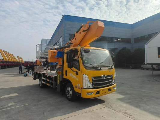 Used Foton 36M TELESCOPIC BOOM Aerial Work Platform Truck for Sale rear side view
