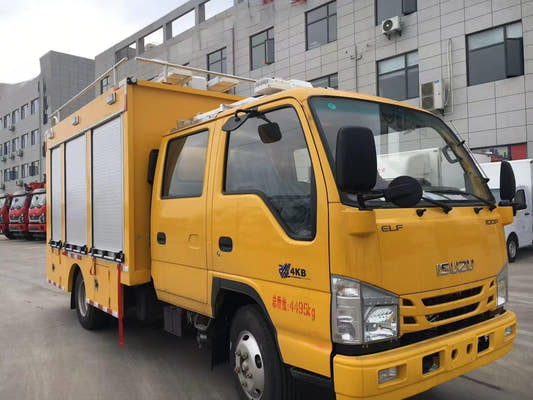 Used Isuzu 50KW GENERATOR Emergency Lighting Truck for Sale rear side view