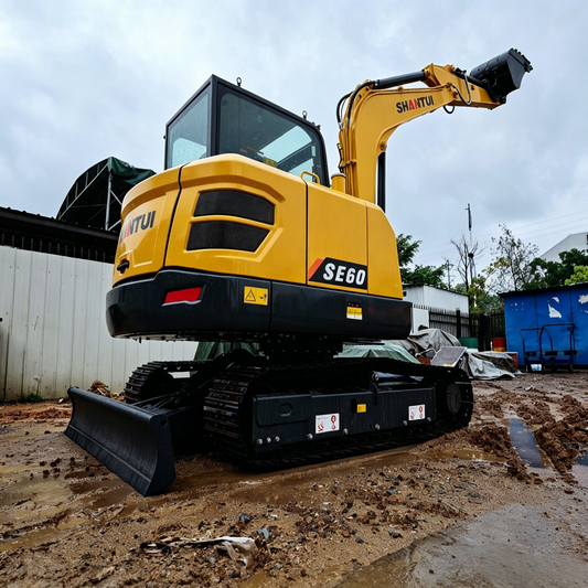Used Shantui SE60-10W Excavator for Sale side view