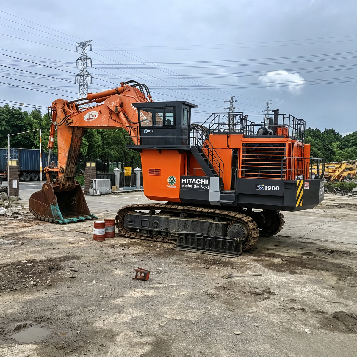 Used HITACHI EX1900 crawler excavator real inventory view 1