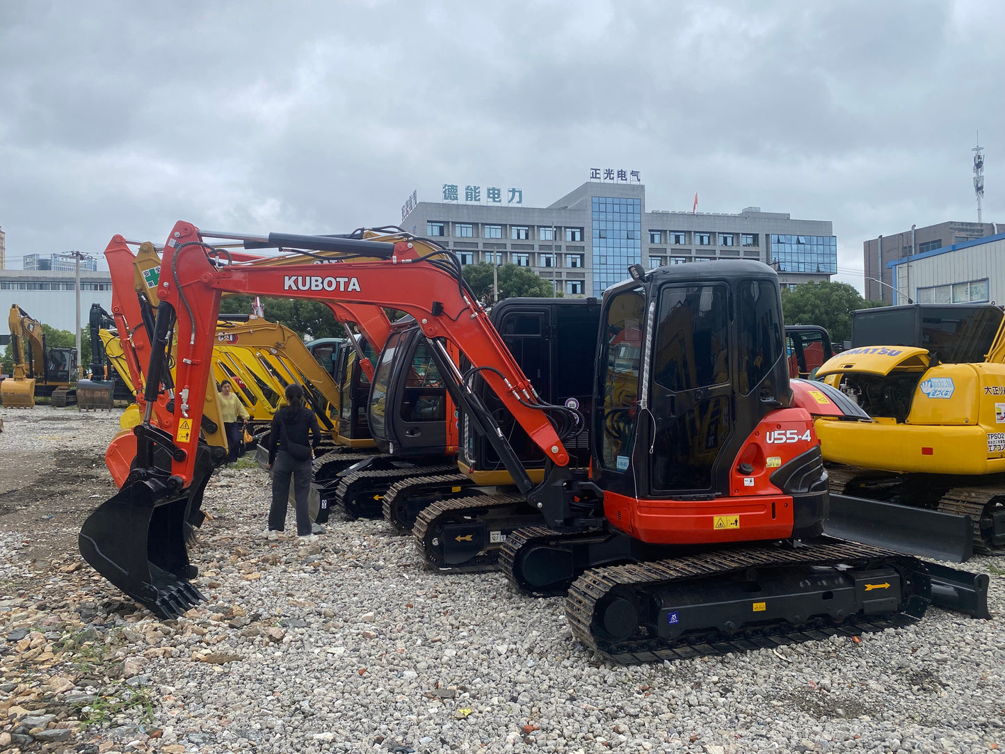 Used Kubota U55-4 crawler excavator real inventory view 3