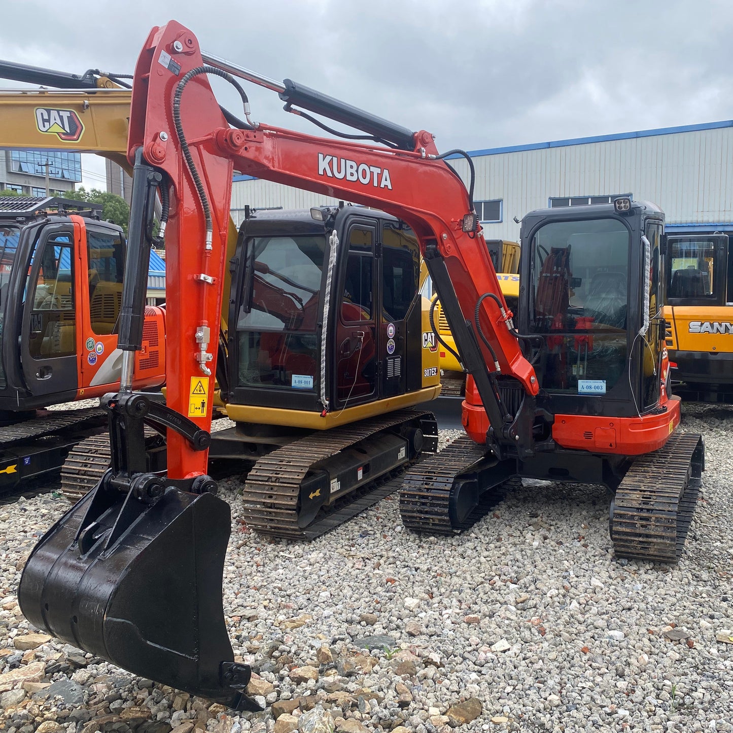 Used Kubota U55-4 crawler excavator real inventory view 1