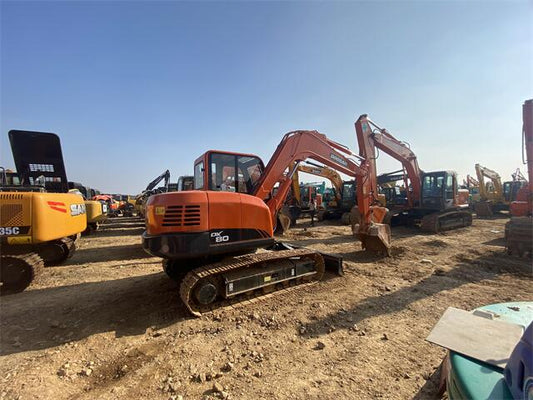 Used Doosan DX80 Excavator for Sale rear side view