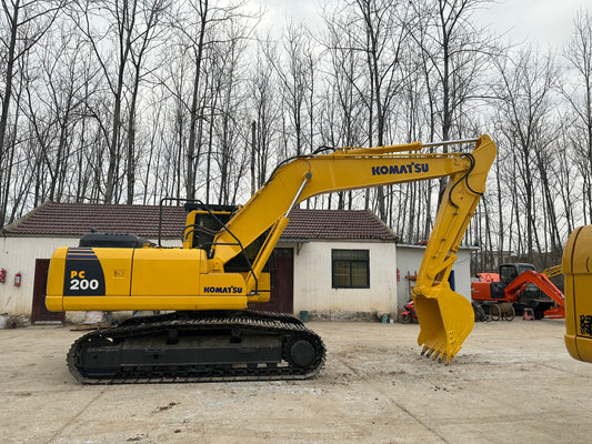 Used Komatsu PC200-10 crawler excavator real inventory view 2